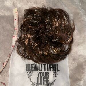 Hair scrunchie dark brown